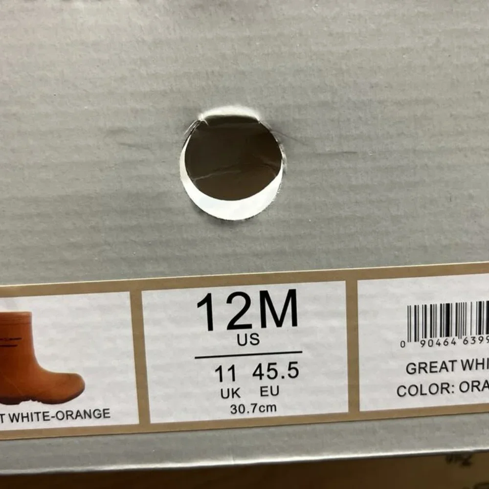 Rugged Shark Mens Great White Boot Orange Size 12 M